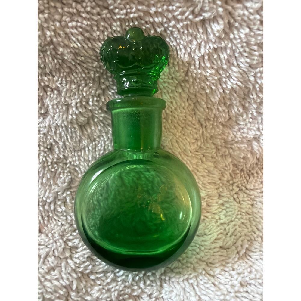 Victorian Green Commercial Perfume Bottle Possibly The Crown Perfumery Company